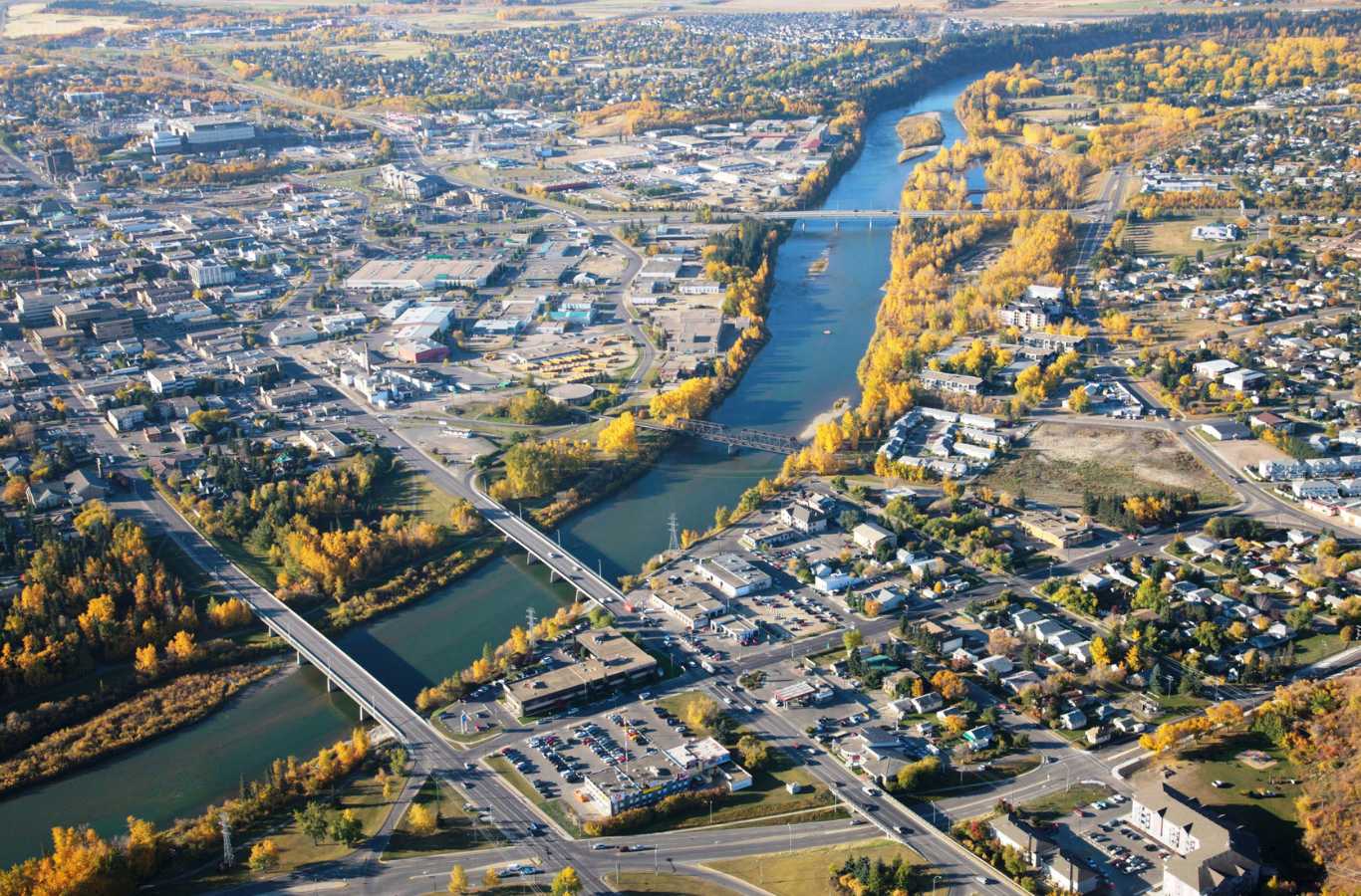 Scenic view of Red Deer, Alberta, highlighting the region served by Continental Realty & Management's property experts.